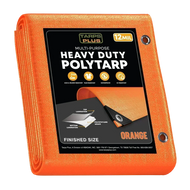 Orange 6' x 8' bright tarp designed for outdoor utility and weather protection coverage