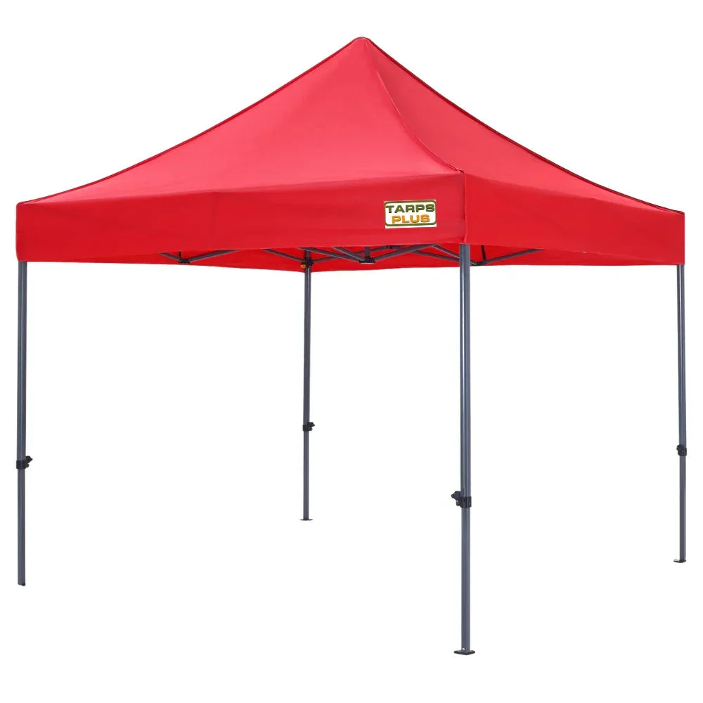 Red 10' x 10' Diamond pop-up tent featuring commercial canopy coverage