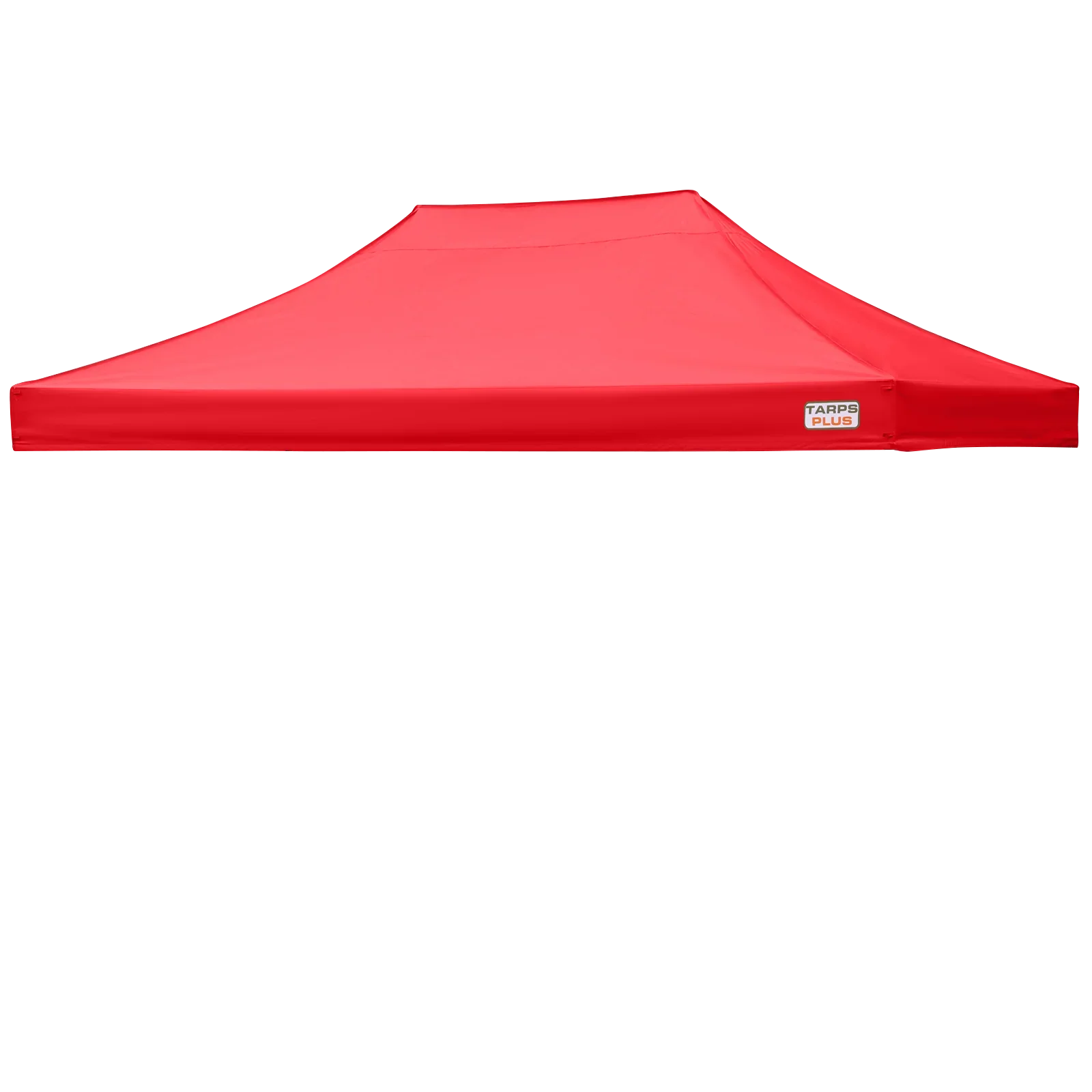 Red 10' x 20' pop-up tent top creating event shelter roof protection