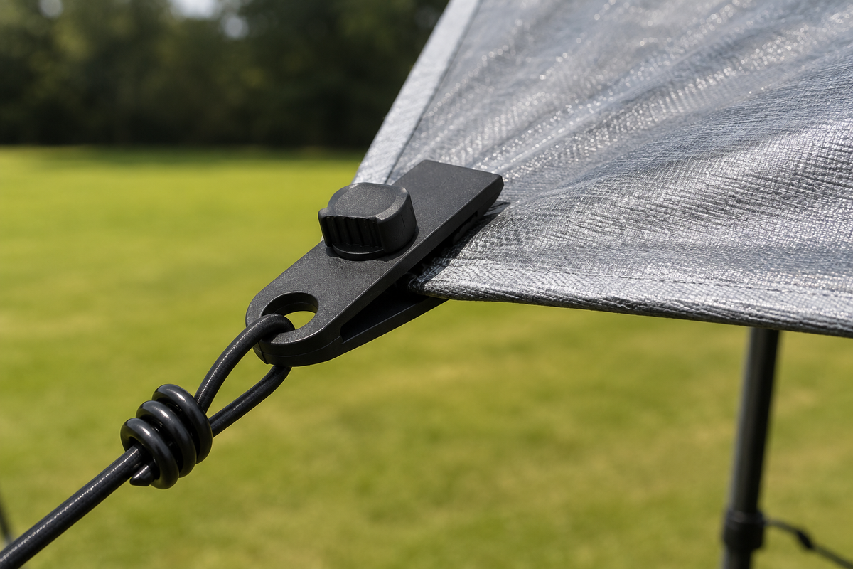 Reusable 10 pack tarp clip with adjustable screw and strong locking grip