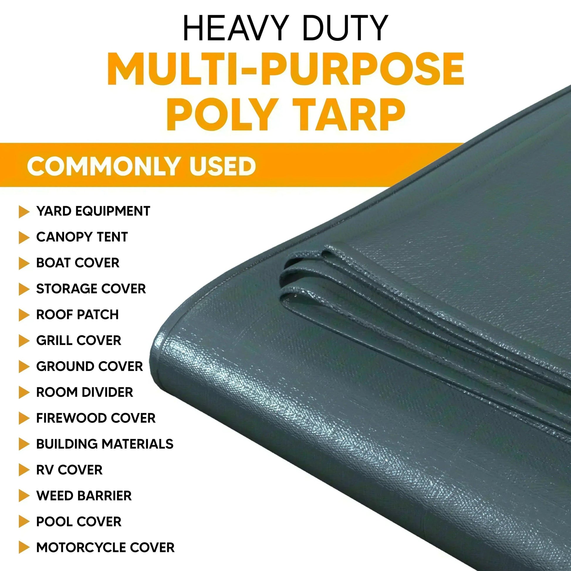 Silver Poly Tarp 20' x 40' by Tarps Plus