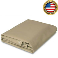 Tan 6' x 8' 18oz vinyl tarp designed for heavy duty material coverage