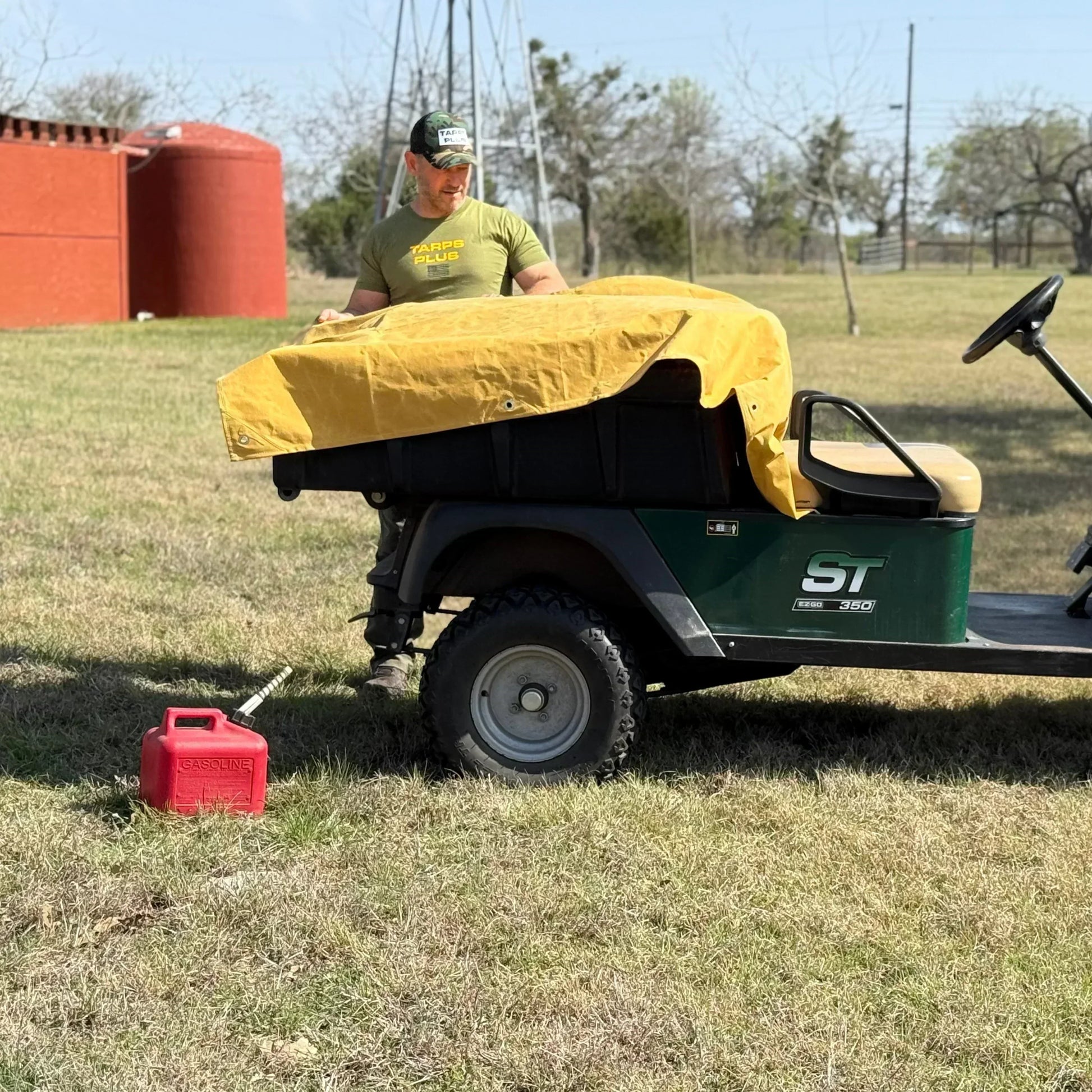 Tan Canvas Tarp 8' x 10' by Tarps Plus