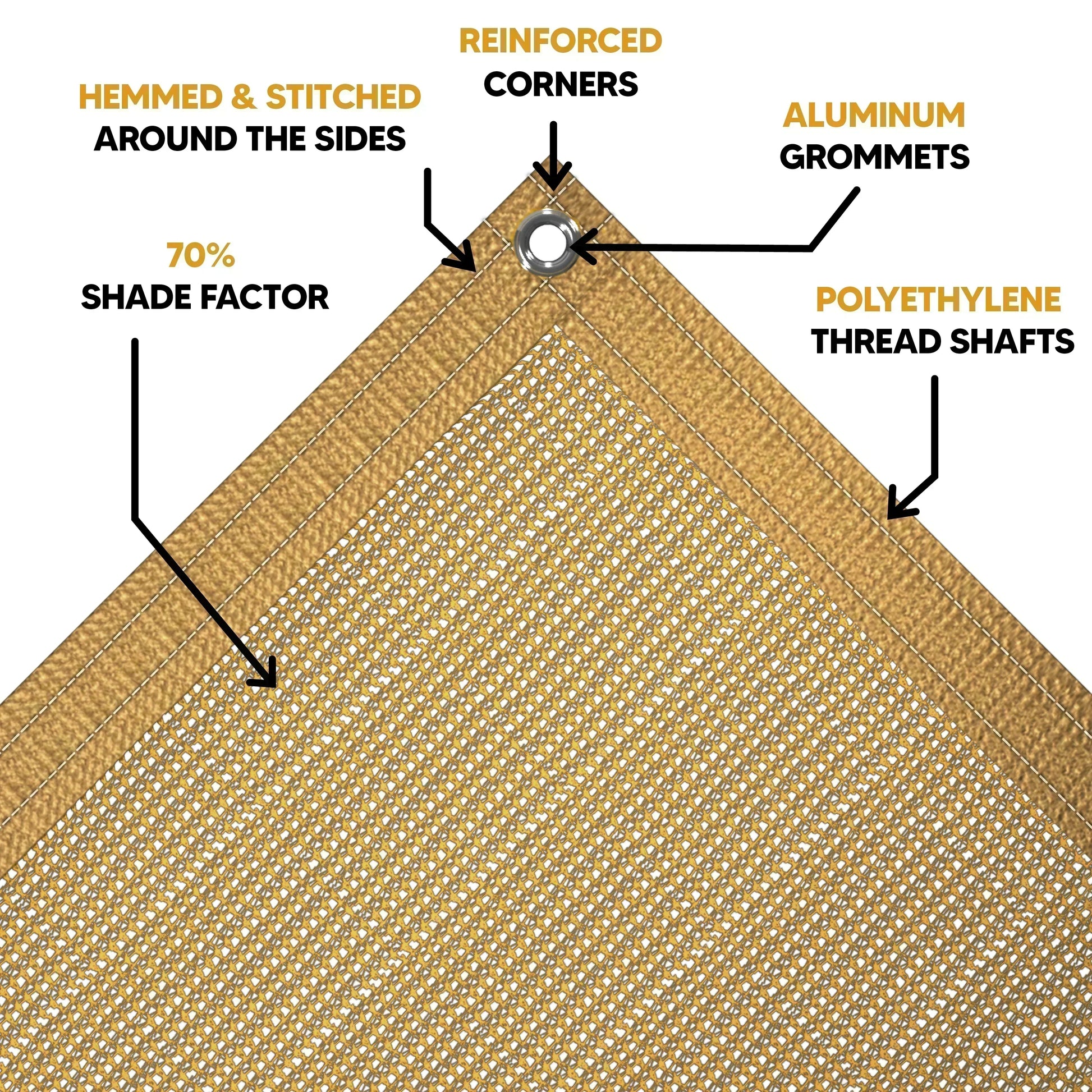 Tan Mesh Tarp 12' x 20' by Tarps Plus