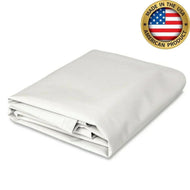 White 20' x 20' 10oz vinyl tarp offering multi function coverage solutions