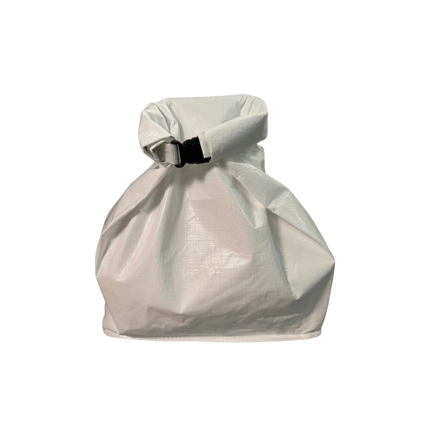 White heavy duty sand bag featuring a tied top weight bag design