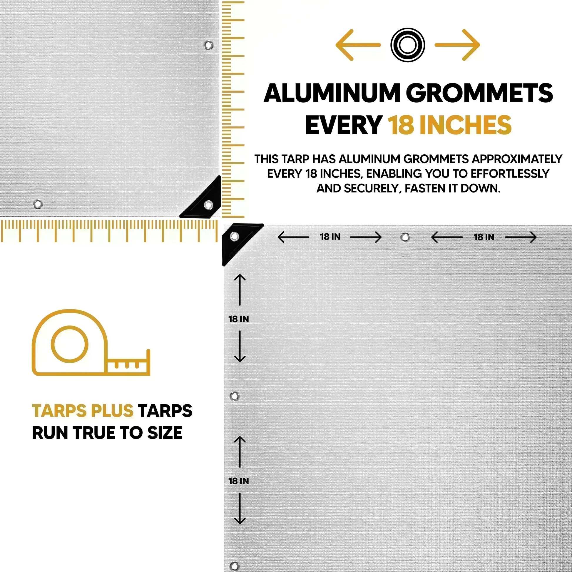 White multipurpose tarp created for surface coverage and clean outdoor applications