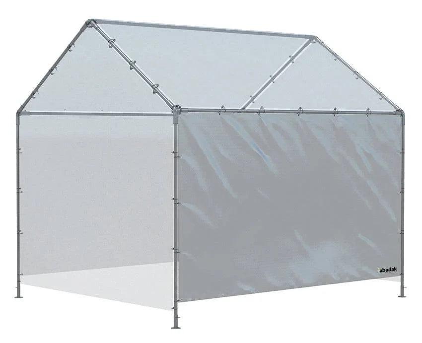 White 7' x 20' side wall with windows allowing natural light into the shelter structure