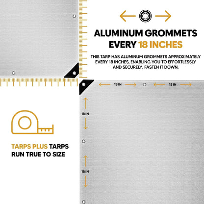 White Silver 10' x 12' reflective tarp suitable for storage coverage and outdoor utility projects