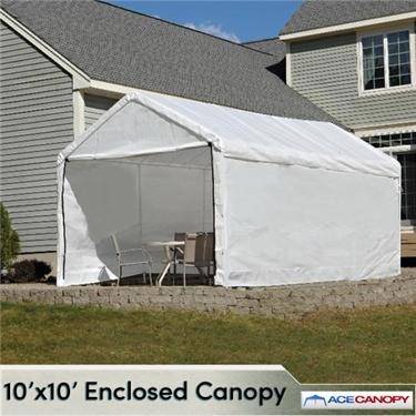 Enclosed Tarp Canopy 10' x 10' - TarpsPlus