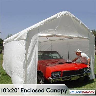 Enclosed Tarp Canopy 10' x 20' - TarpsPlus