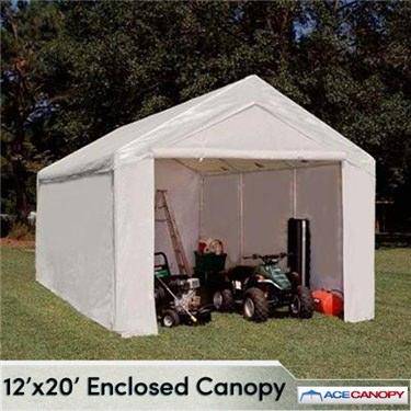 Enclosed Tarp Canopy 12' x 20' - TarpsPlus