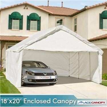 Enclosed Tarp Canopy 18' x 20' - TarpsPlus