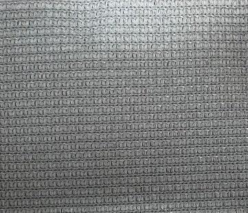 Gray Mesh Swatch provides UV protection and cooling shade while allowing airflow; ideal for patios and outdoor lounging areas.