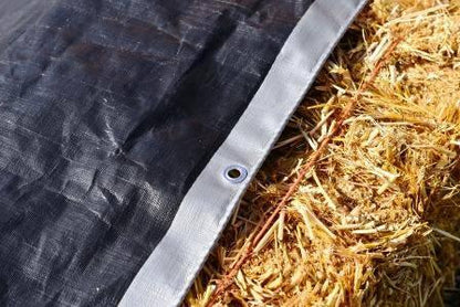 Silver/Black Poly Tarps - TarpsPlus