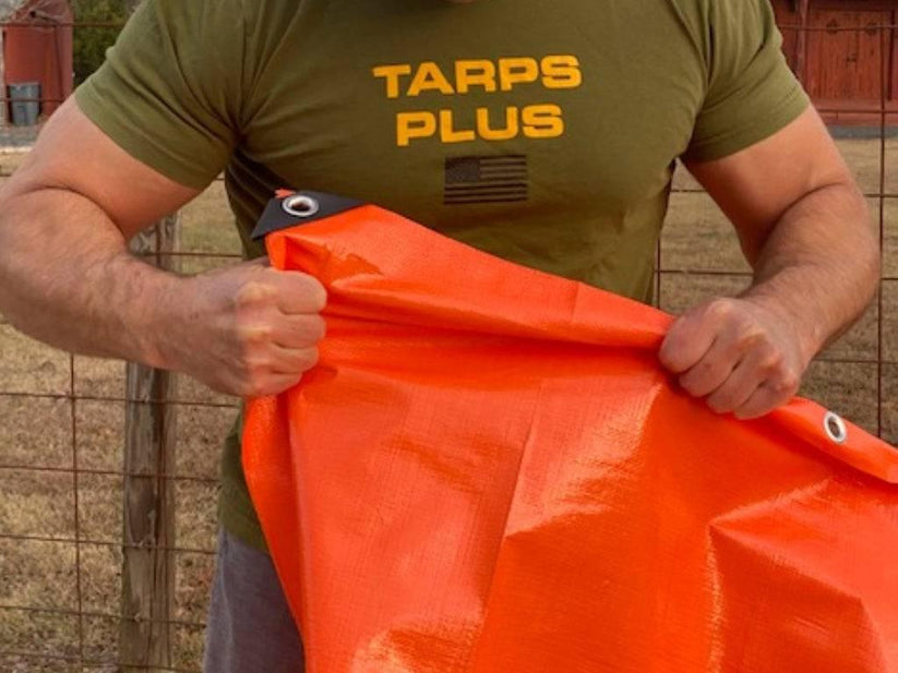 Orange Heavy Duty Poly Tarps TarpsPlus