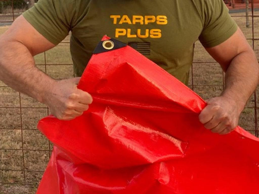 Red Heavy Duty Poly Tarps TarpsPlus
