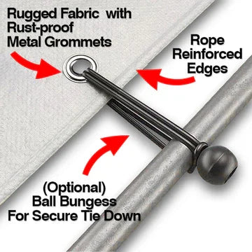 White Fire Retardant Tarps - TarpsPlus